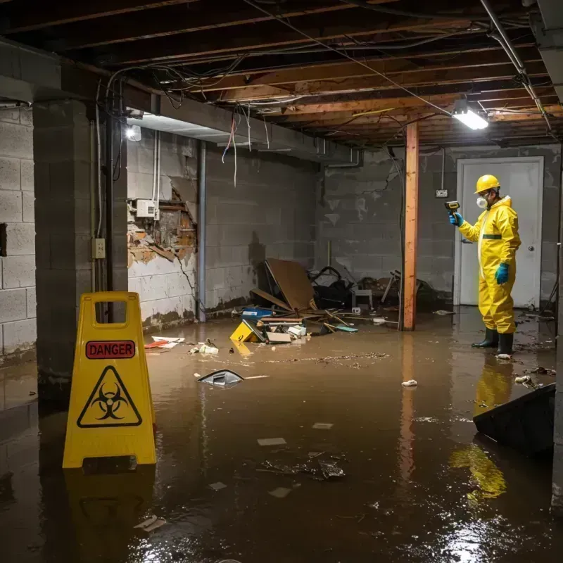 Flooded Basement Electrical Hazard in Carrollwood, FL Property